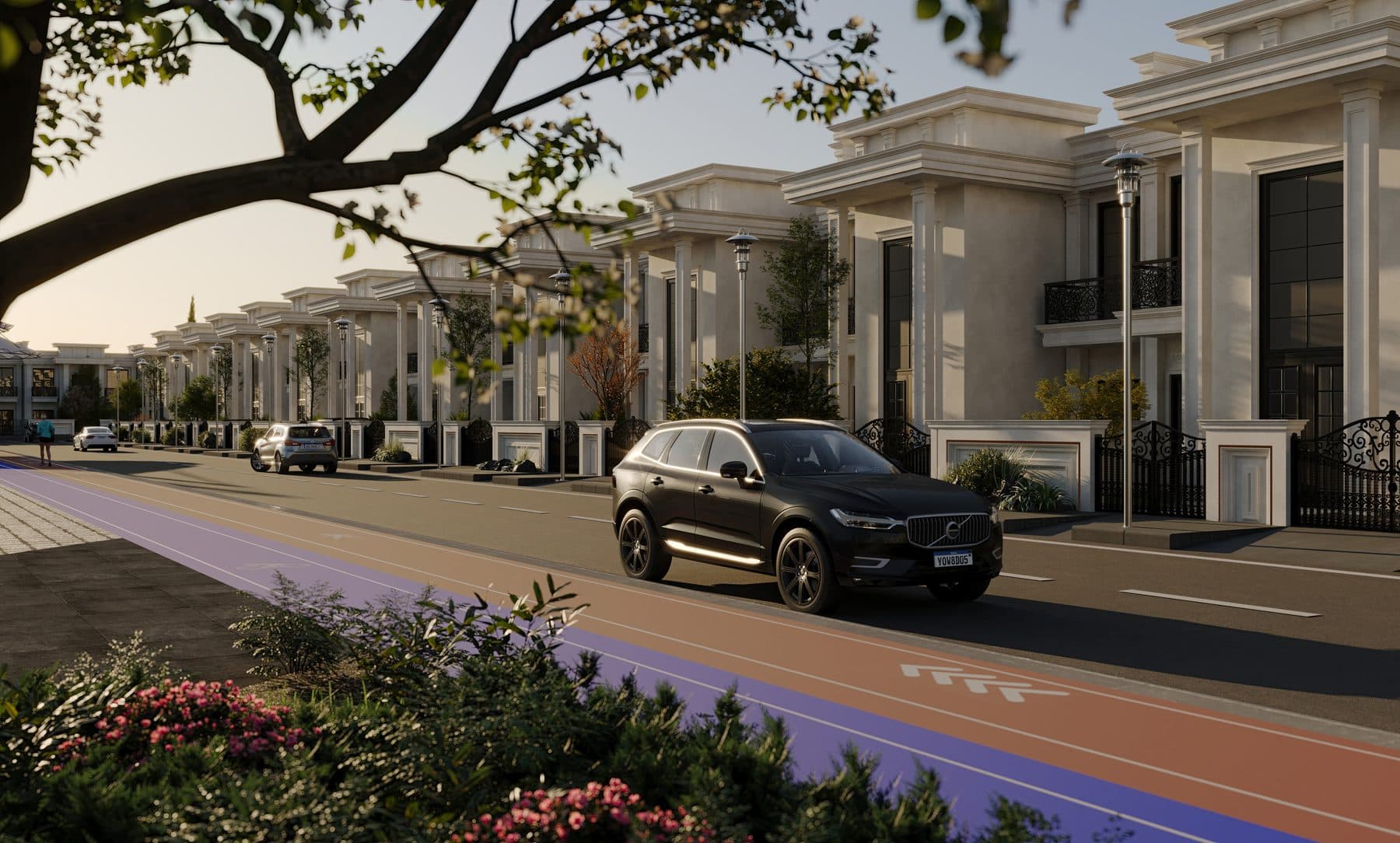 Al Nakhil City sunset avenue